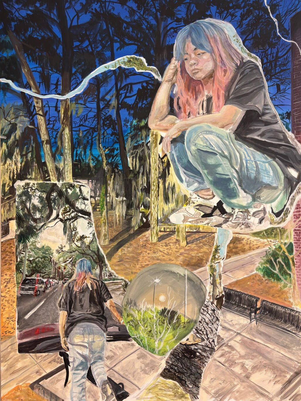 “Past Visions in New Journeys”, 2026, Acrylic, 36 x 48 inches
